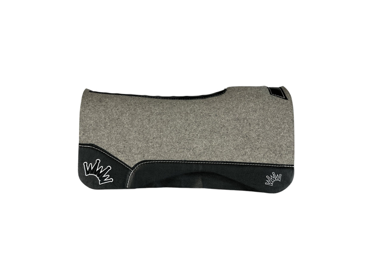 32x32 3/4" Kush Gray Wool DEEP CONTOUR Saddle Pad (#113103)