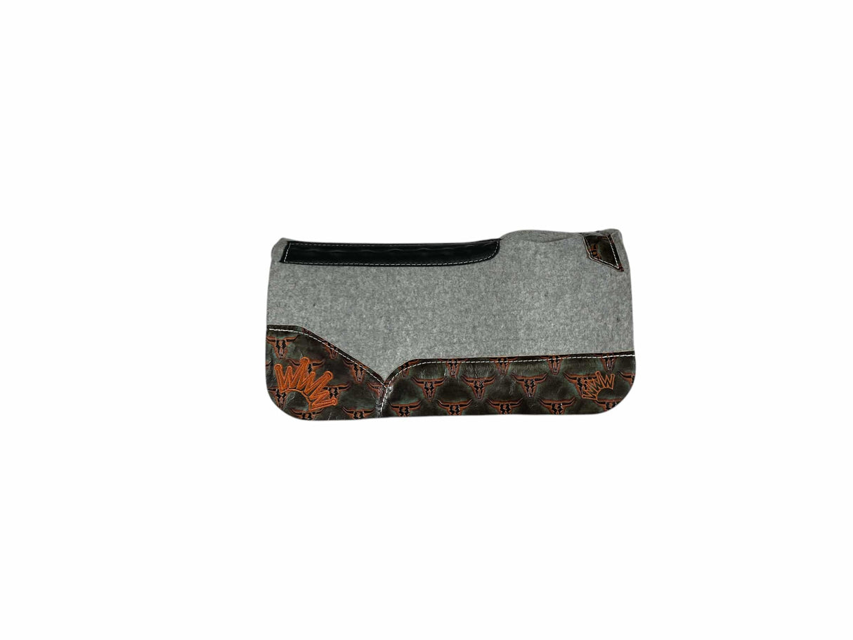 25x25 1" Kush Gray Wool PONY Saddle Pad (#113203)