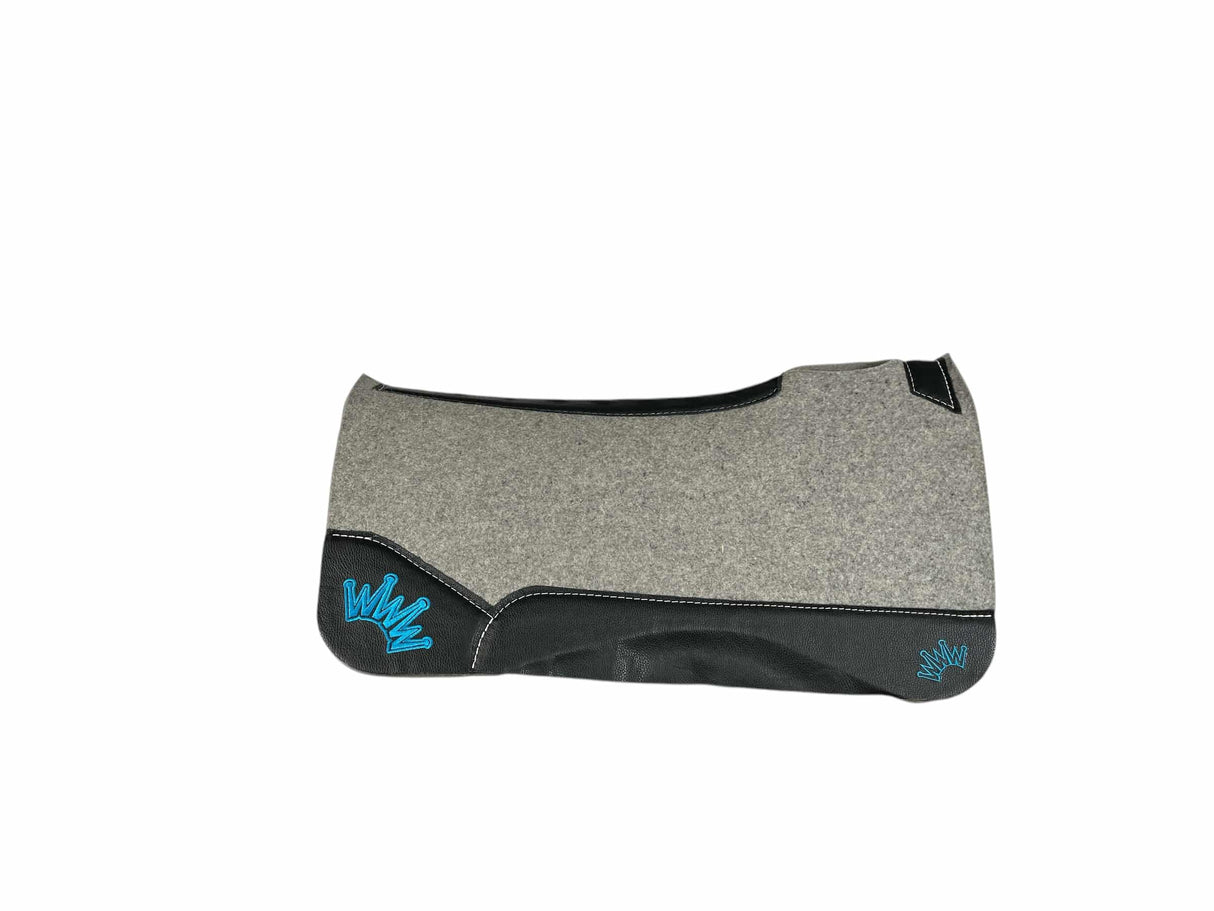32x32 1" Kush Gray Wool DEEP CONTOUR Saddle Pad (#113226)