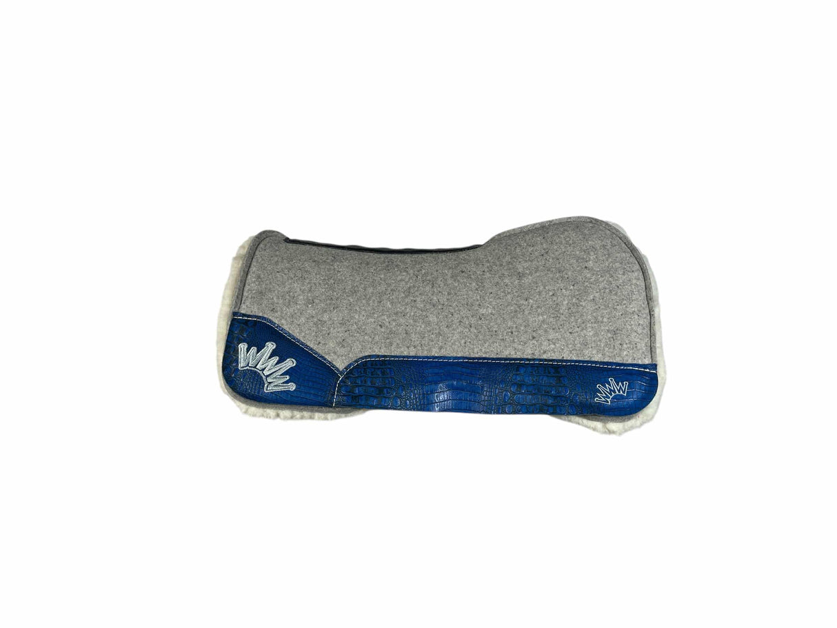 30x30 1" Gray Kush Fleece OPEN EXTENDED WITHER Saddle Pad (#113420)