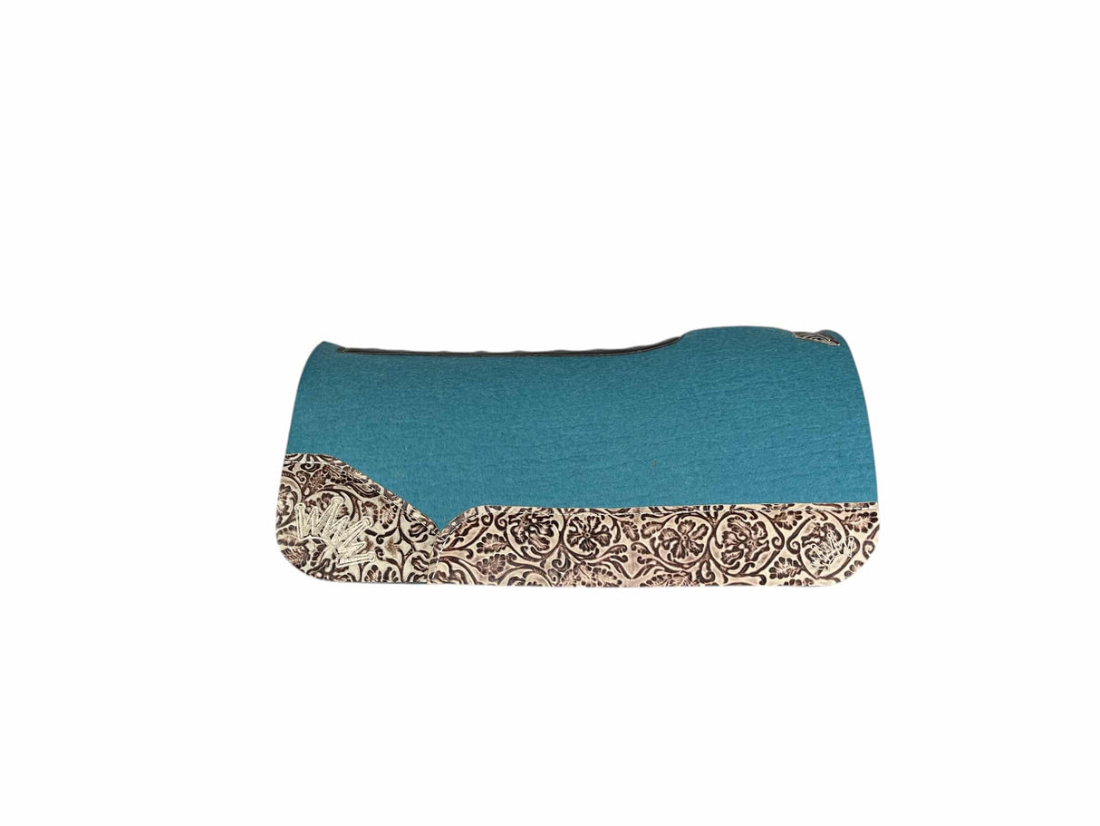30x30 1" Kush Turquoise Wool Saddle Pad (#114155)