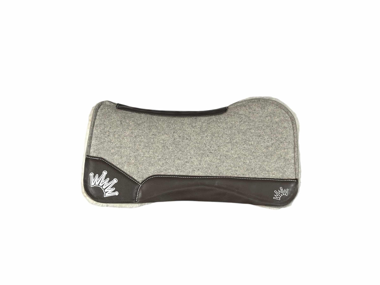32x32 3/4" Gray Kush Fleece Open Extended Wither Saddle Pad (#115106)
