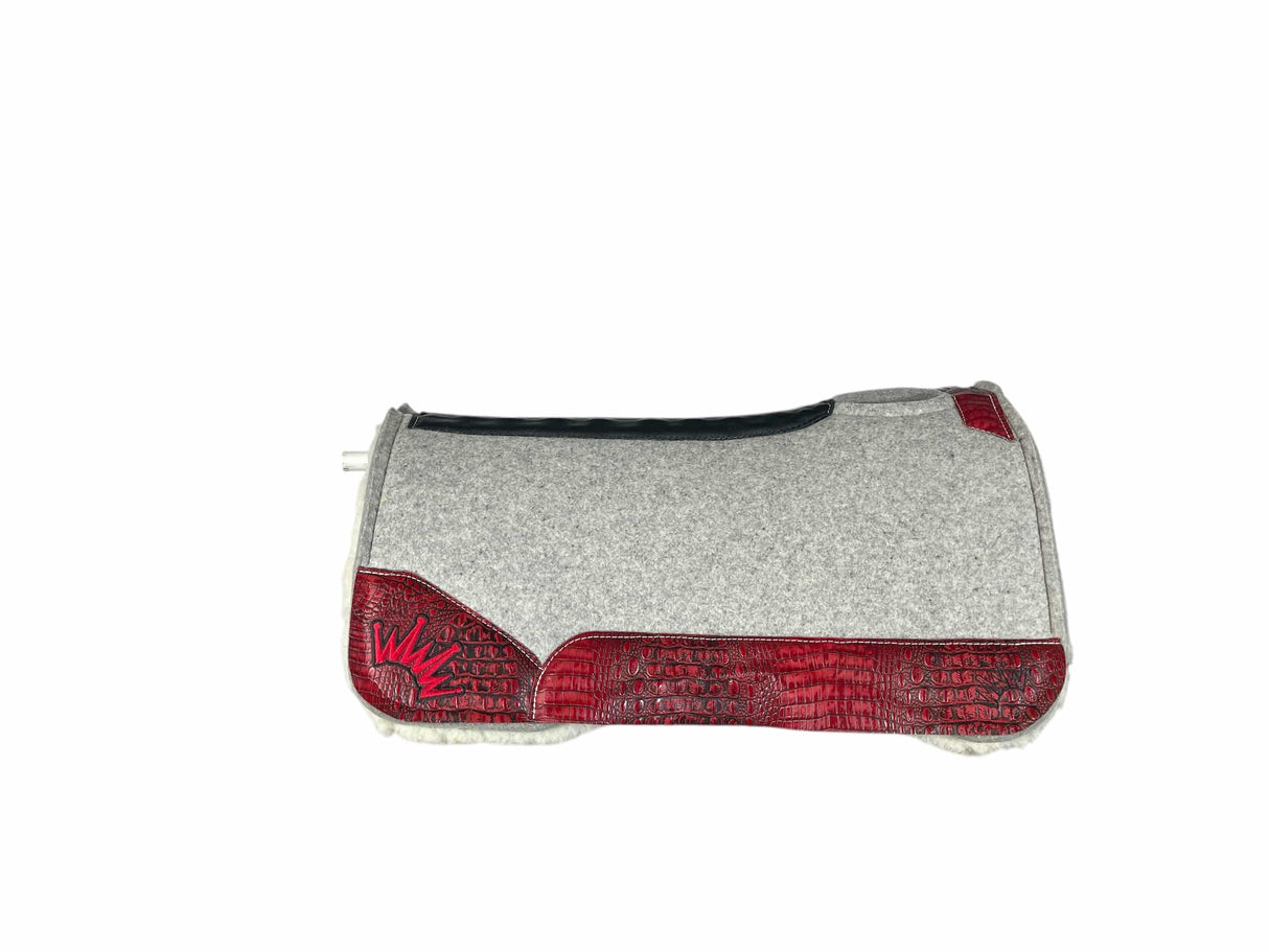 30x30 1" Gray Kush Fleece Saddle Pad (#115100)