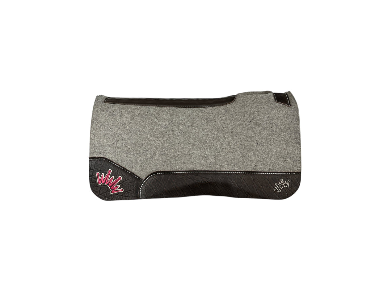 32x32 1" Kush Gray Wool Saddle Pad (#115527)
