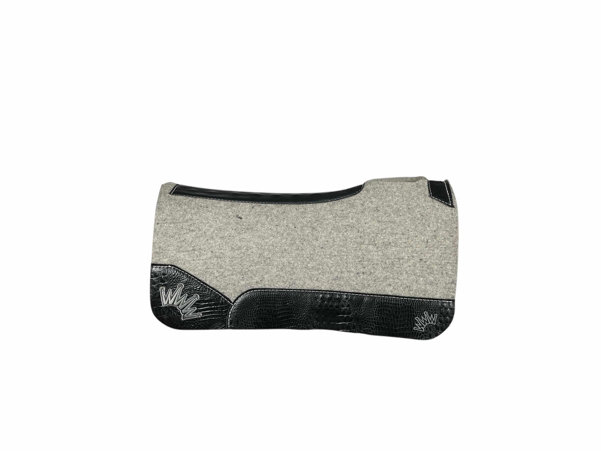 30x30 3/4" Kush Gray Wool Deep Contour Saddle Pad (#115655)