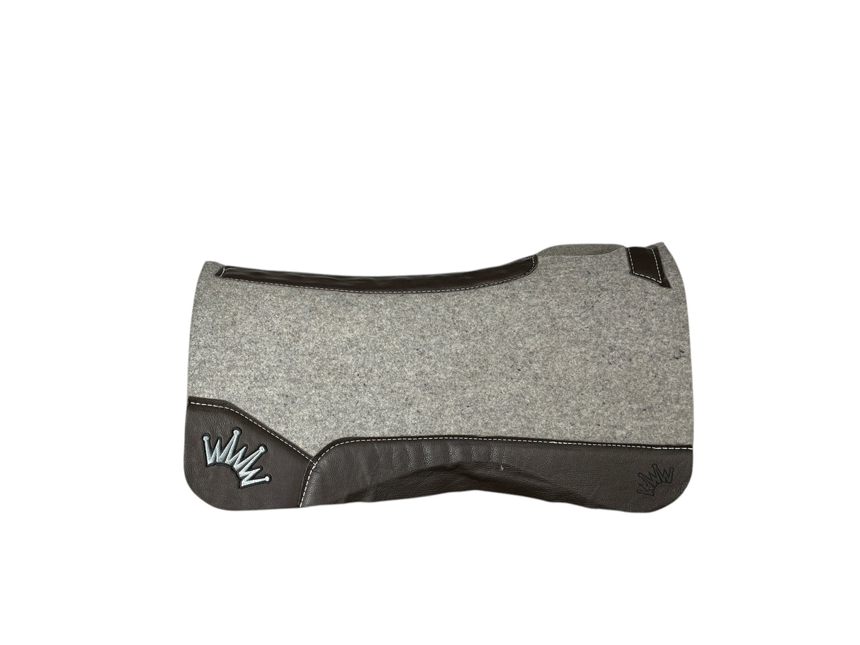 32x32 1" Kush Gray Wool Deep Contour Saddle Pad (#115745)