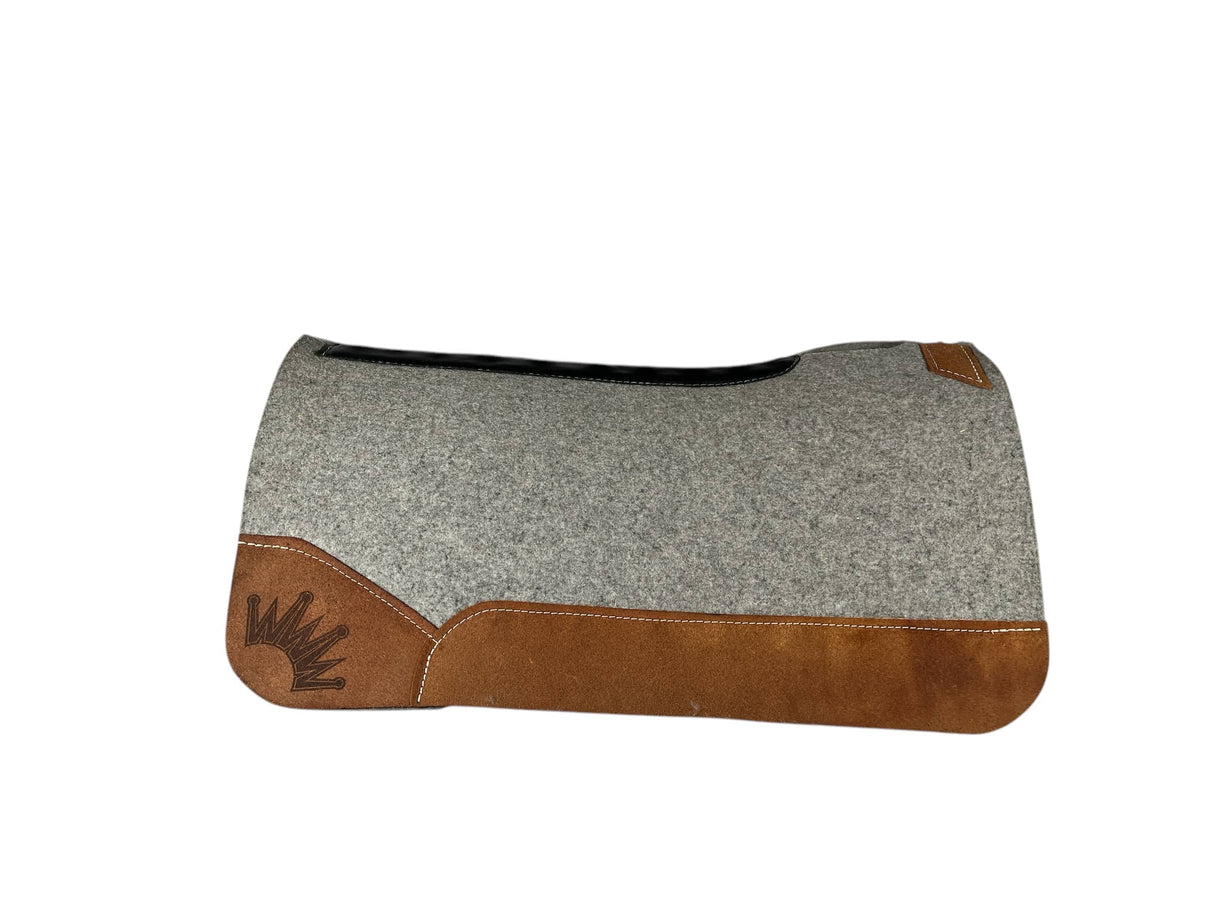 32x32 1.25" Kush Gray Wool Saddle Pad (#115824)