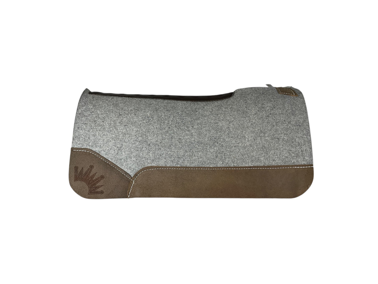32x32 1.25" Kush Gray Wool Saddle Pad (#115820)