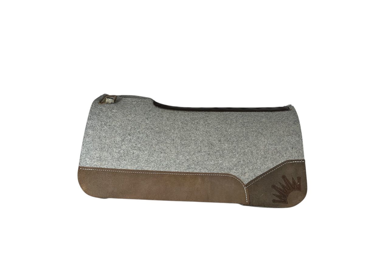 32x32 1.25" Kush Gray Wool Saddle Pad (#115820)