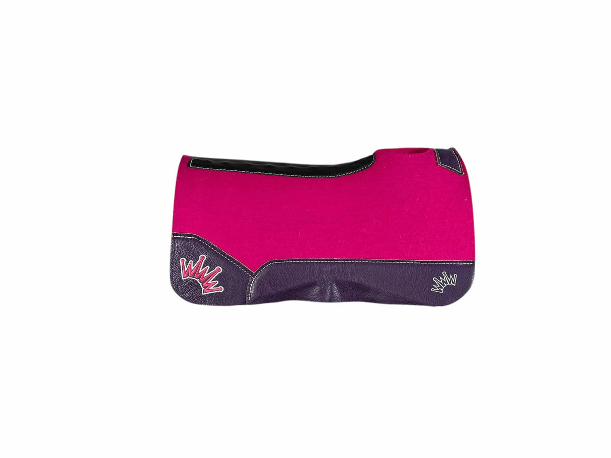 28x28 1" Kush Pink Wool Gooseneck Contour Saddle Pad (#115994)