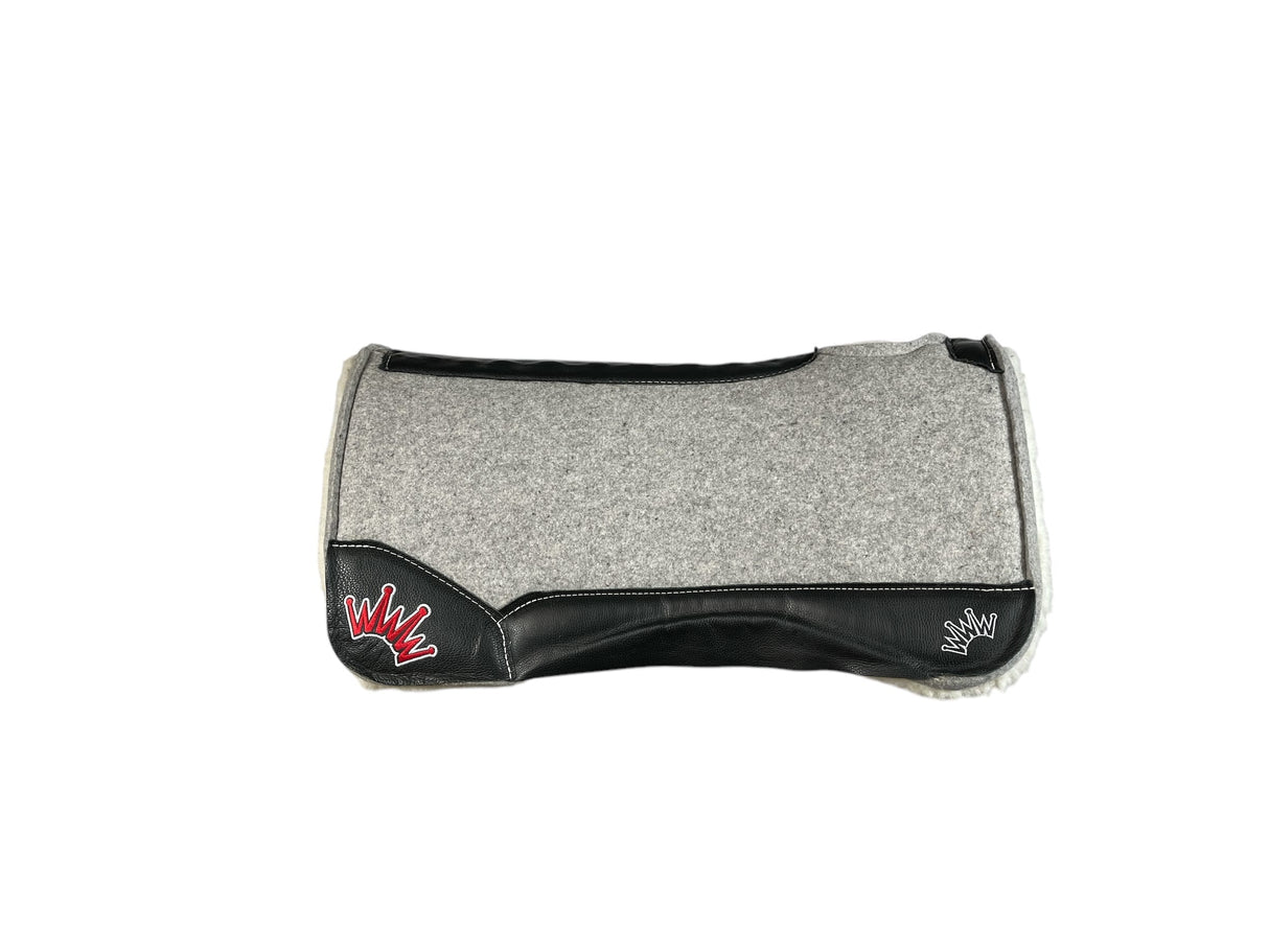 32x32 3/4" Gray Kush Fleece Saddle Pad (#116028)