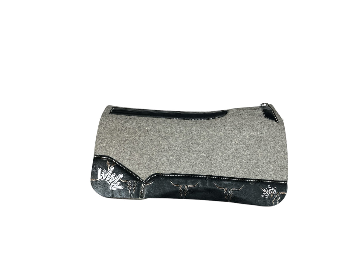 30x30 1.25" Kush Gray Wool Saddle Pad (#116648)
