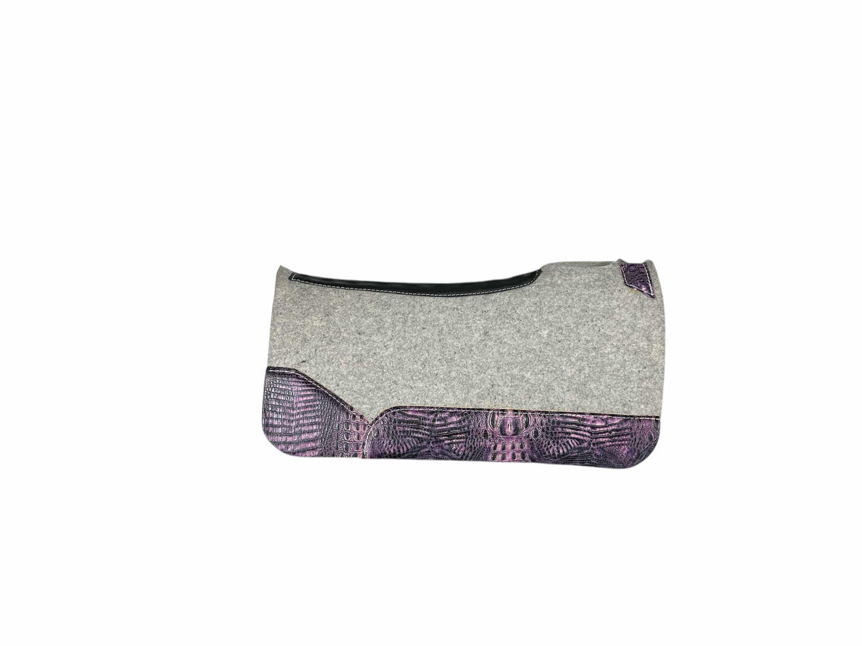 30x30 3/4" Kush Gray Wool Deep Contour Saddle Pad (#116658)