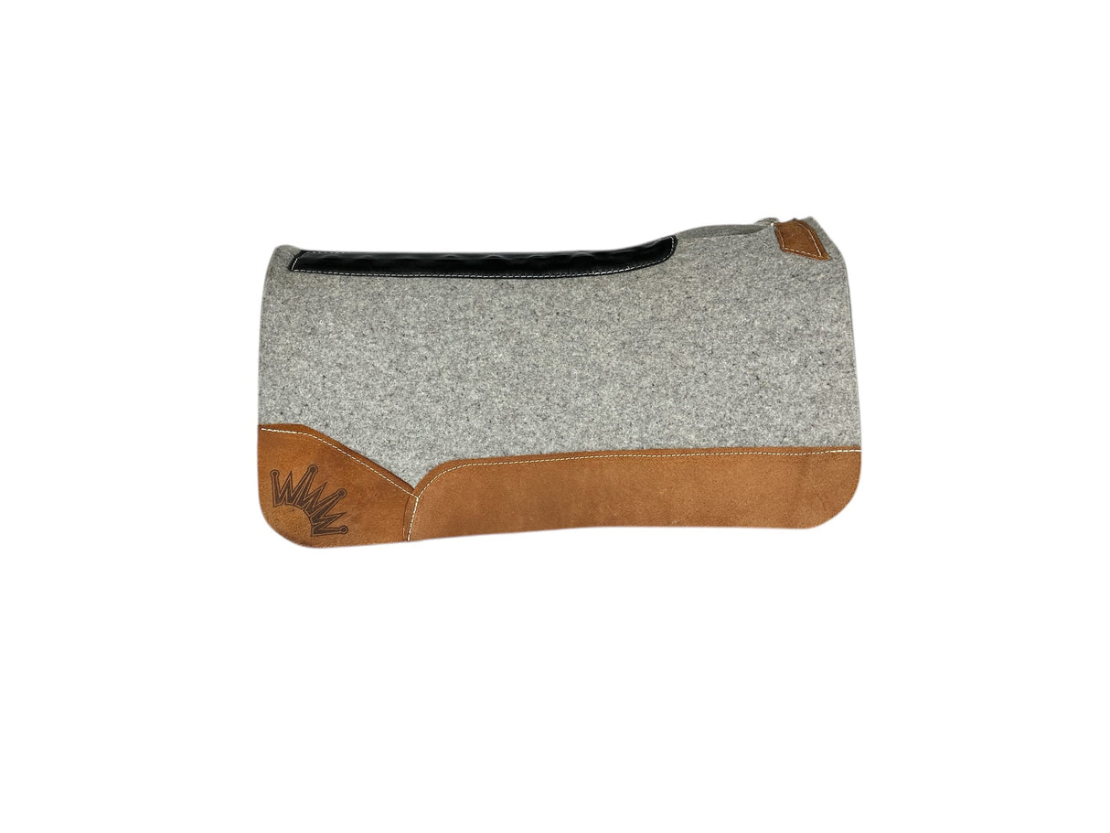 32x32 1.25" Kush Gray Wool Saddle Pad (#117046)