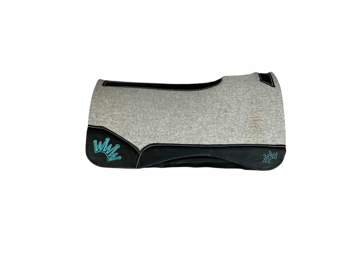 30x30 1.25" Kush Gray Wool Gooseneck Contour Saddle Pad (#119553)