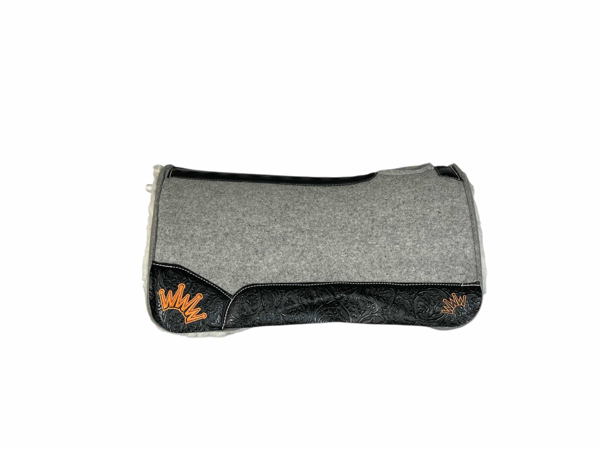 32x32 3/4" Gray Kush Fleece Saddle Pad (#119573)