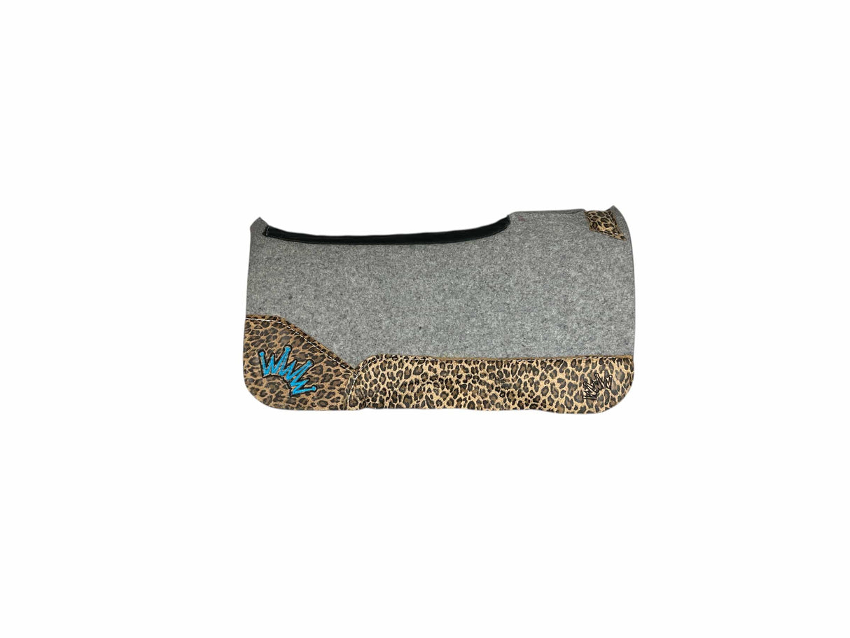 28x28 3/4" Kush Gray Wool Deep Contour Saddle Pad (#119852)