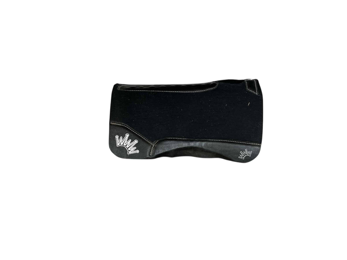 28x28 1" Kush Black Wool Saddle Pad (#119807)