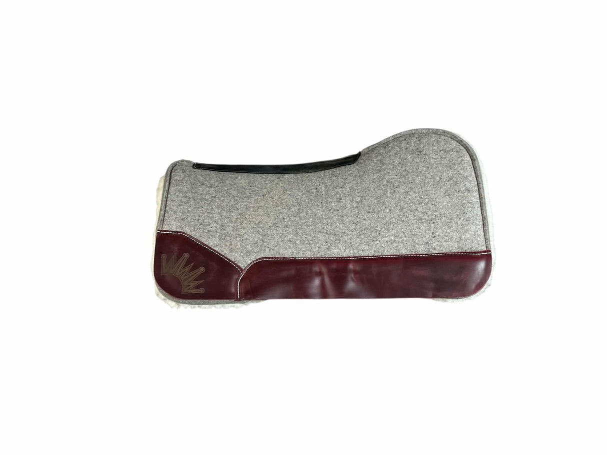 32x32 1" Gray Kush Fleece Open Extended Wither Saddle Pad (#120279)