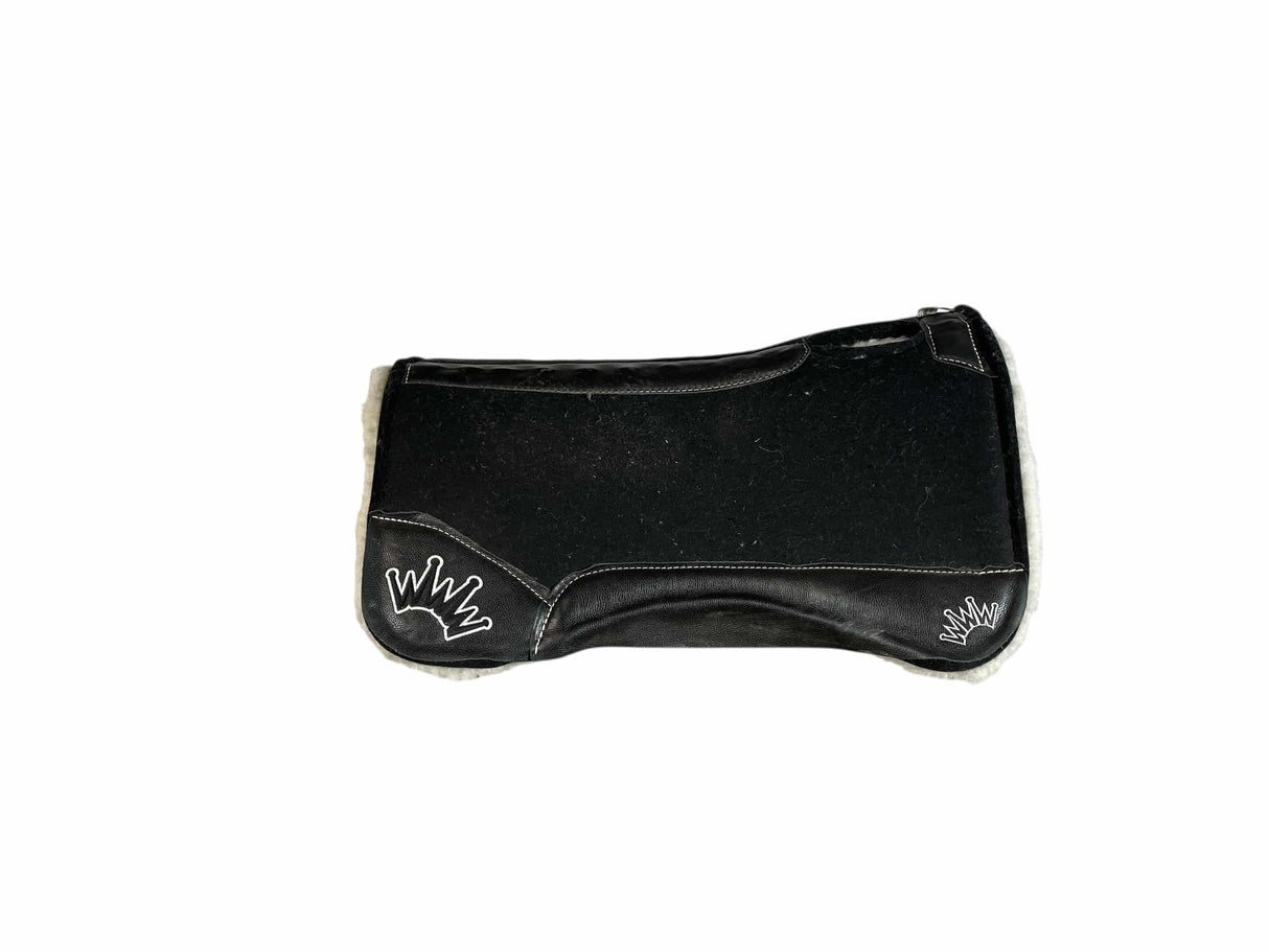 28x28 1" Black Kush Fleece Saddle Pad (#120285)