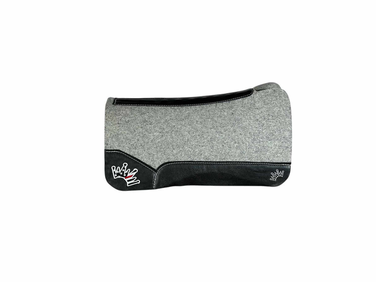 30x30 3/4" Kush Gray Wool Open Petite Saddle Pad (#120603)