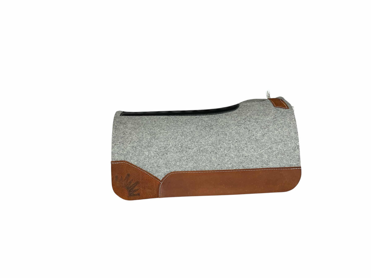 32x32 1.25" Gray Kush Wool Saddle Pad (#122375)