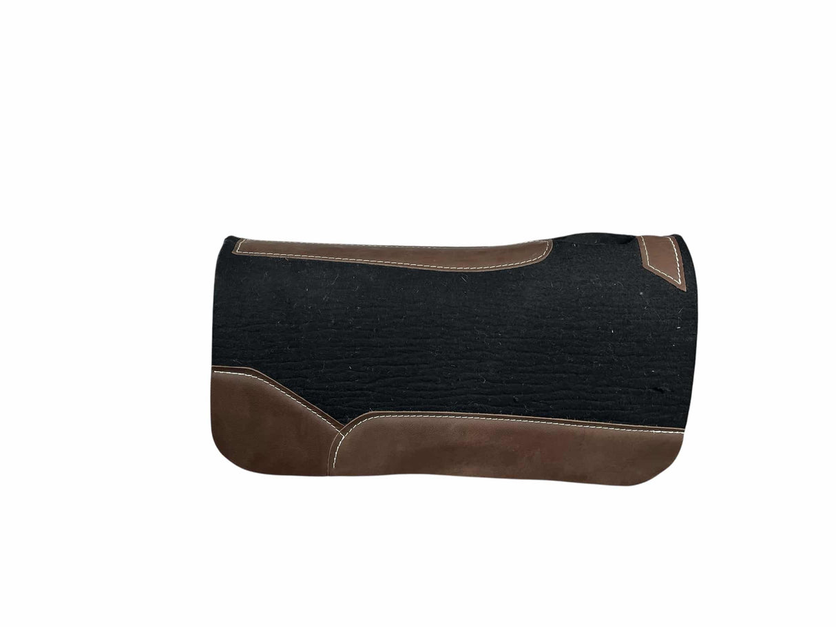 28x28 1" Black Kush Wool Saddle Pad (#122489)