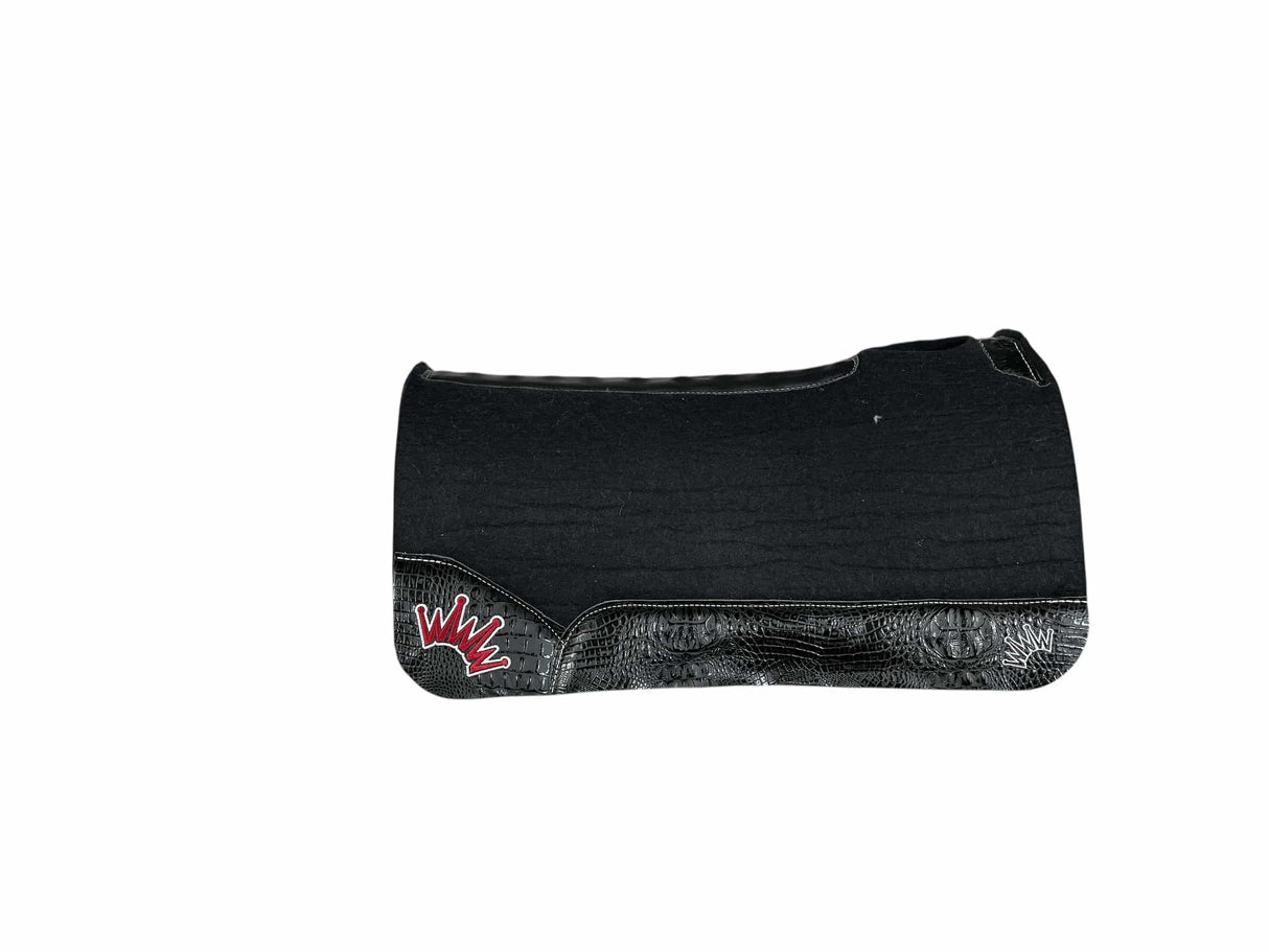 32x32 1.25" Black Kush Wool Saddle Pad (#122466)