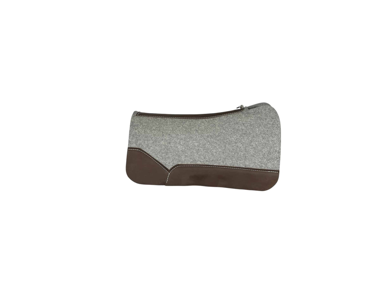 28x28 3/4" Gray Kush Wool Open Petite Saddle Pad (#122641)
