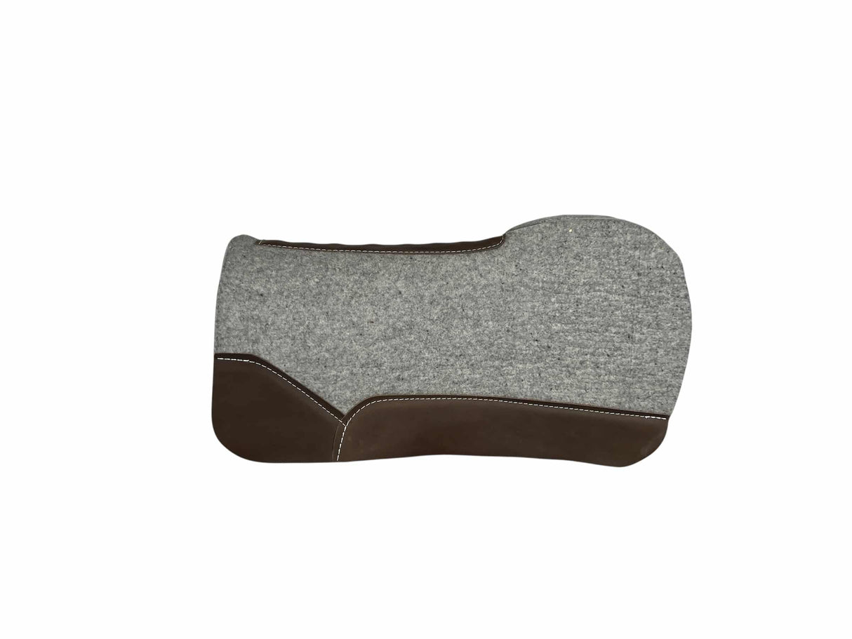 30x30 1" Gray Kush Wool Open Extended Wither Saddle Pad (#122621)