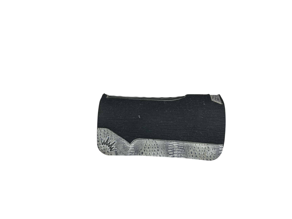 30x30 1" Black Kush Wool Saddle Pad (#122723)