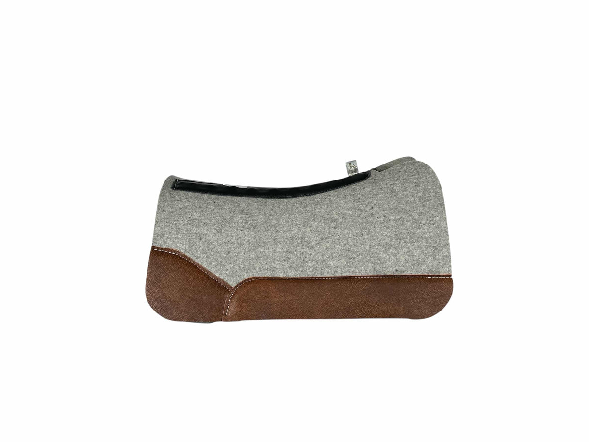 28x28 1.25" Gray Kush Wool Open Petite Wither Saddle Pad (#123065)