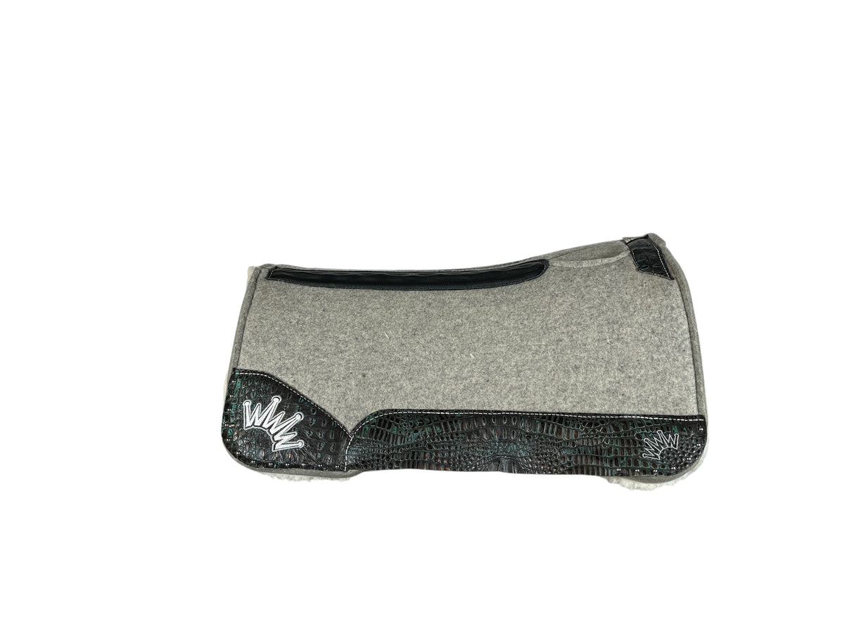 30x30 1" Gray Kush Fleece Saddle Pad (#123187)