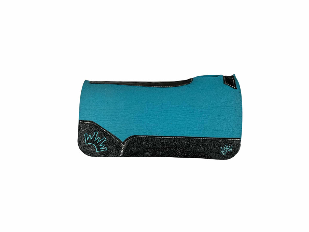 30x30 3/4" Turquoise Kush Wool Saddle Pad (#123231)