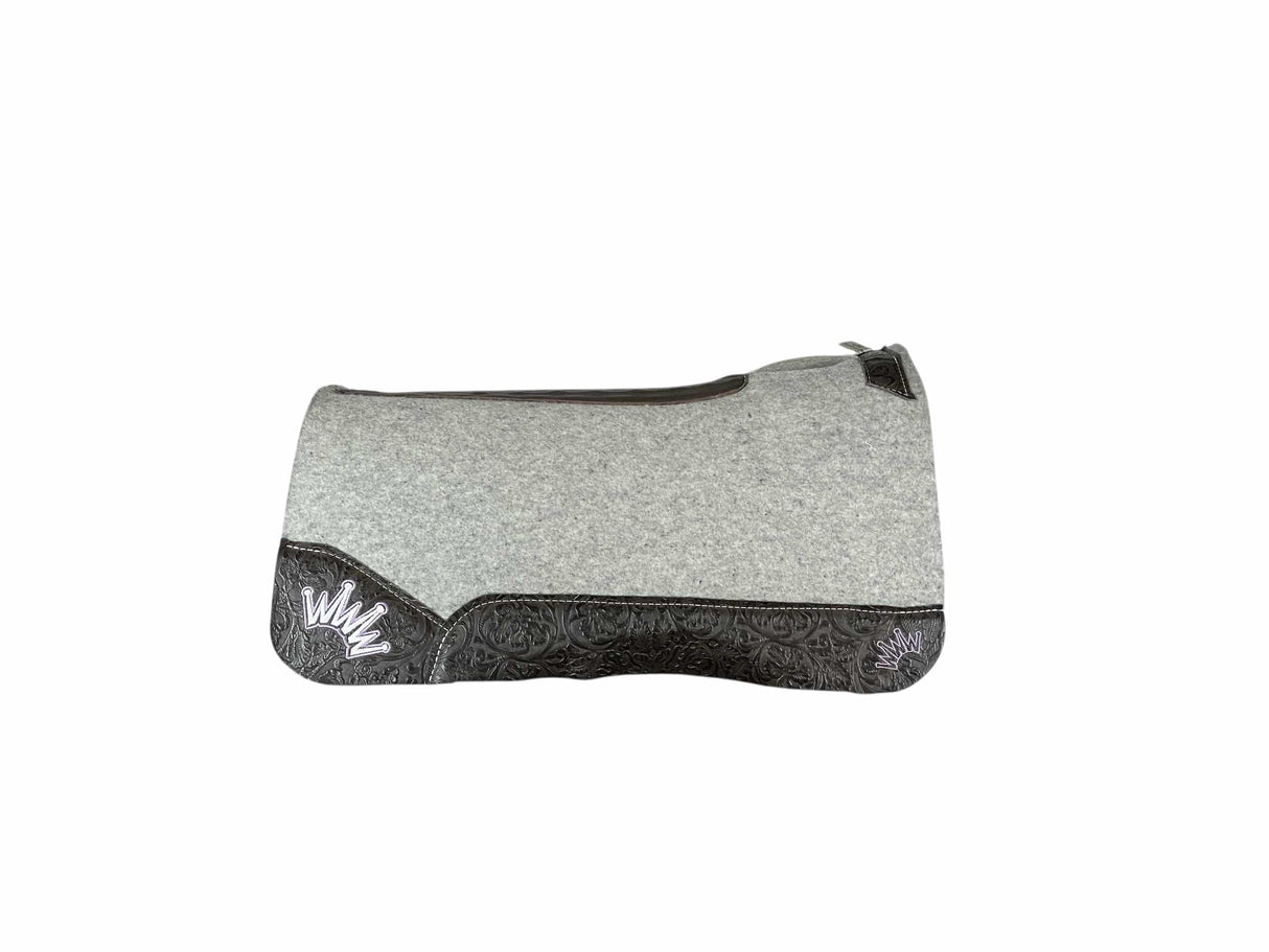 32x32 1.25" Gray Kush Wool Saddle Pad (#123332)