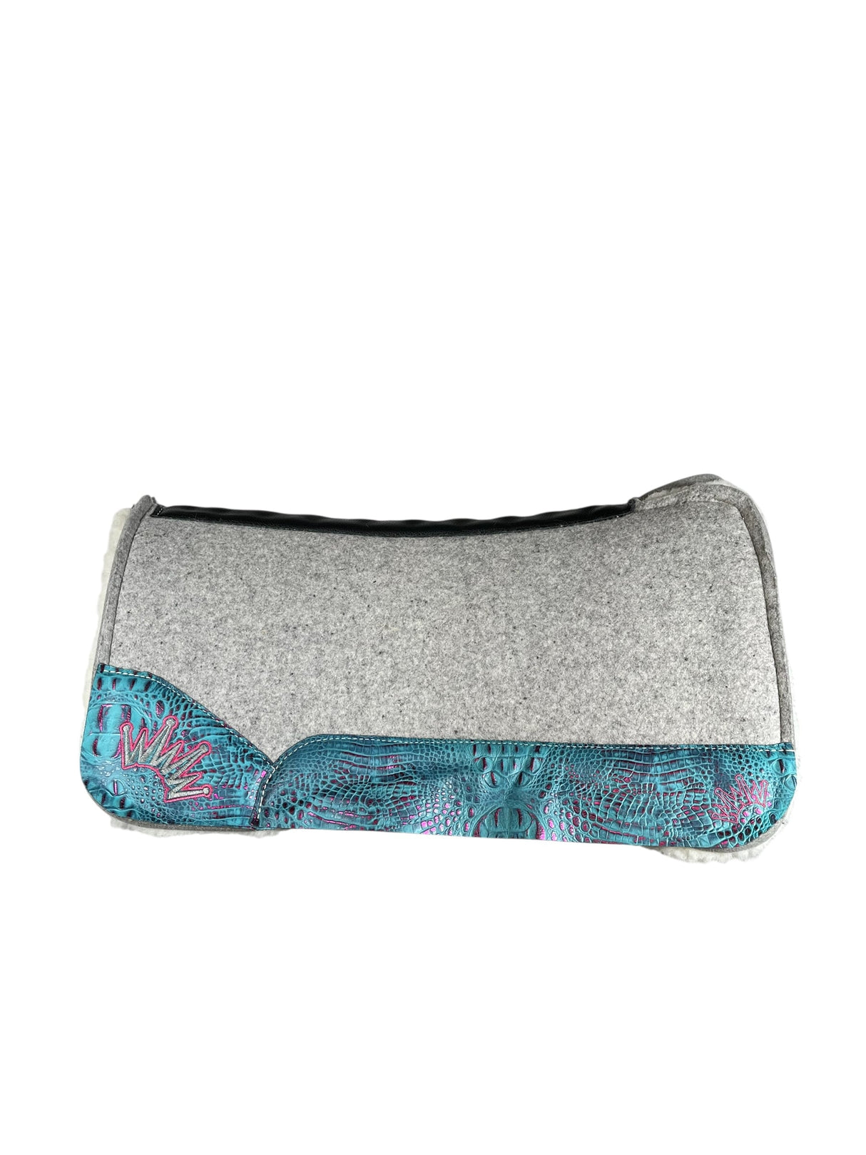 30x30 1" Gray Kush Fleece Open Petite Wither Saddle Pad (#123571)