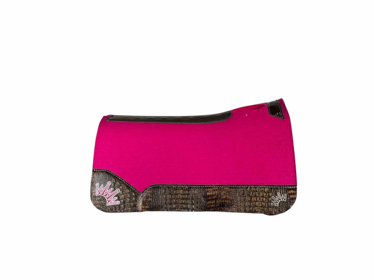 32x32 1" Pink Kush Wool Saddle Pad (#124018)