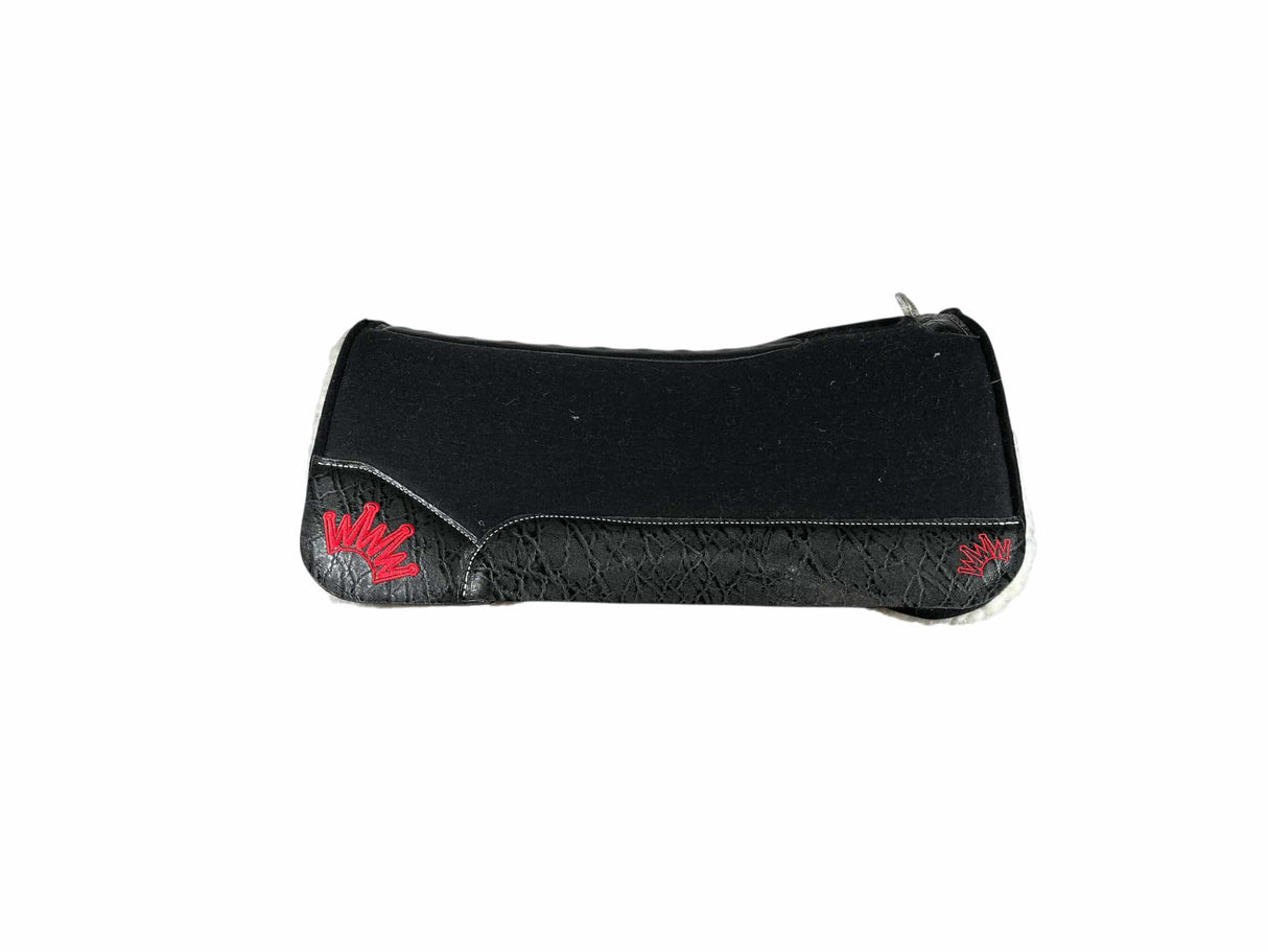 32x32 1" Black Kush Fleece Saddle Pad (#124052)