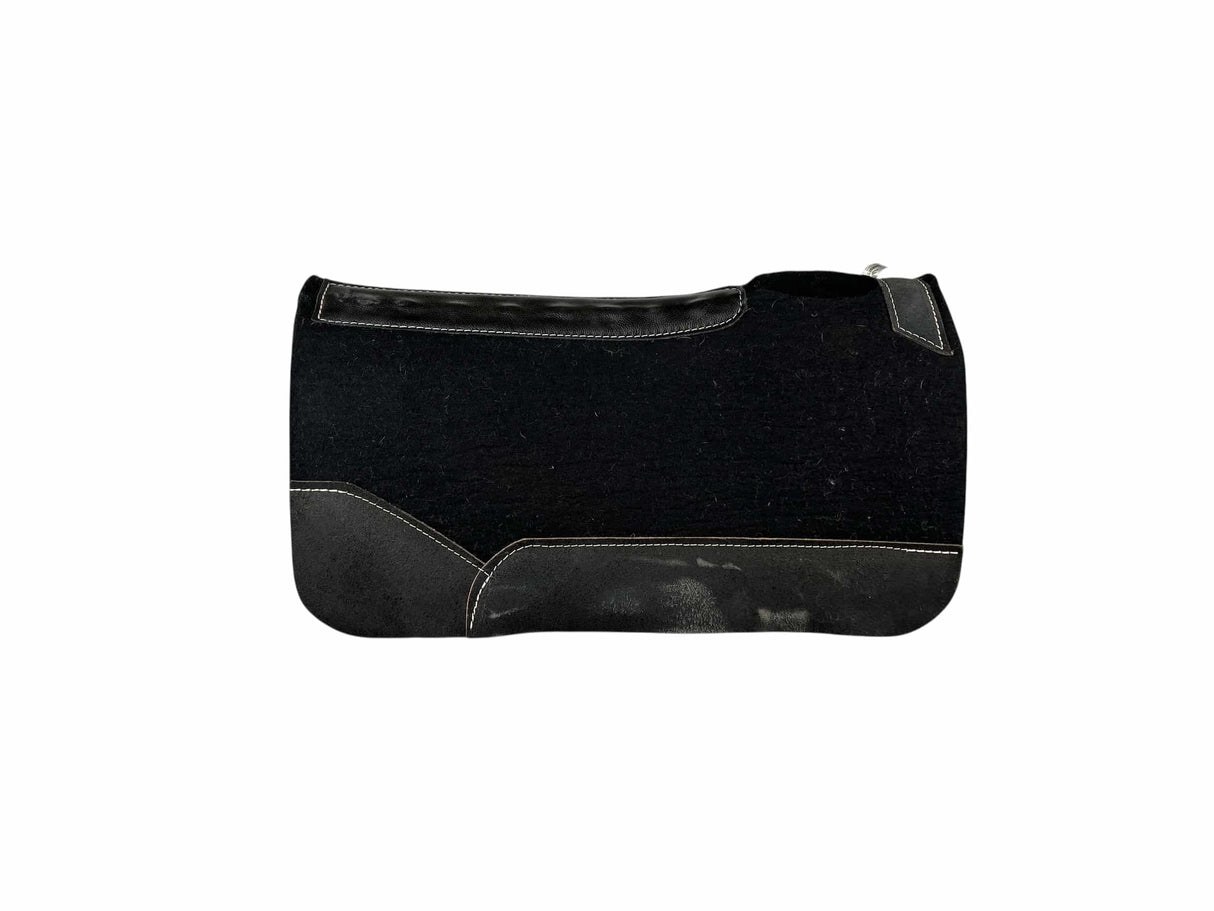28x28 1" Black Kush Wool Saddle Pad (#124060)