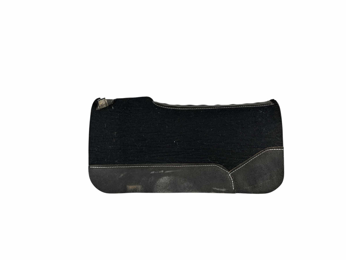 28x28 1" Black Kush Wool Saddle Pad (#124060)