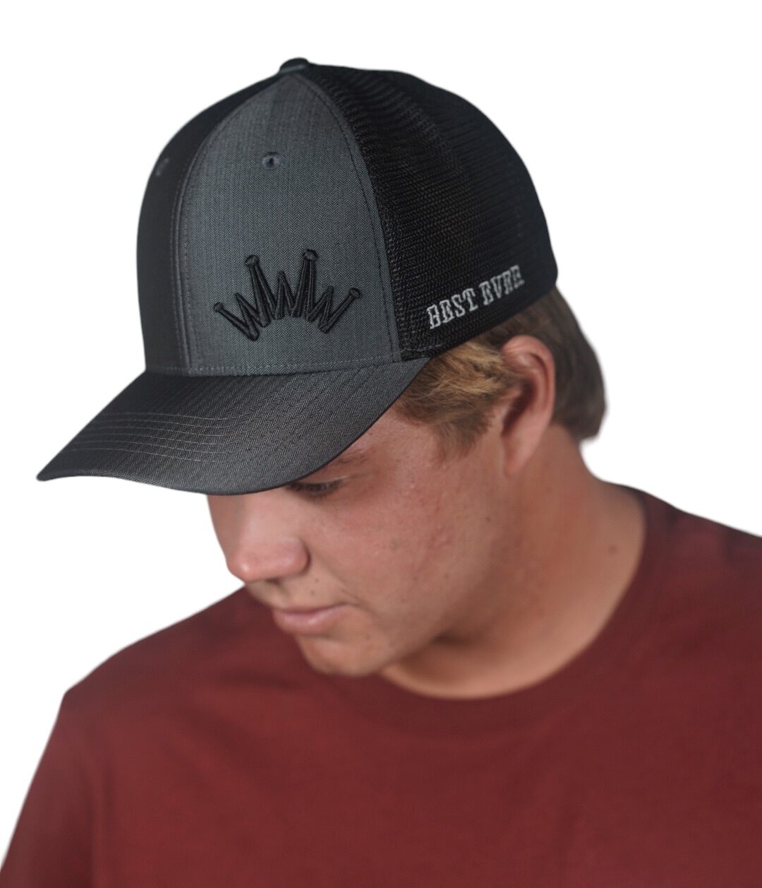 herringbone gray hat