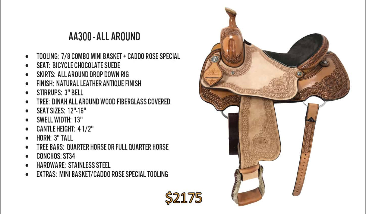 All Around - Best Ever Saddles - Custom Tooled (Copy)
