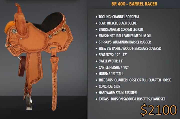 Barrel Racer - Best Ever Saddles - Custom Tooled