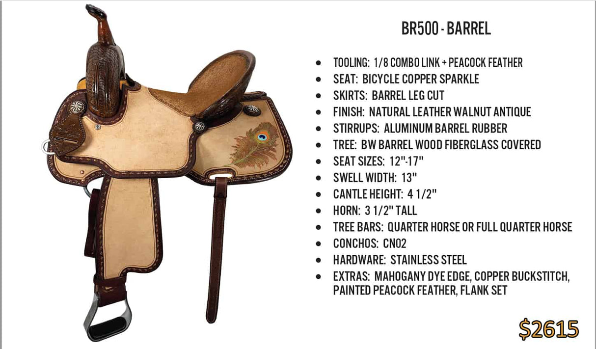 Barrel Racer - Best Ever Saddles - Custom Tooled