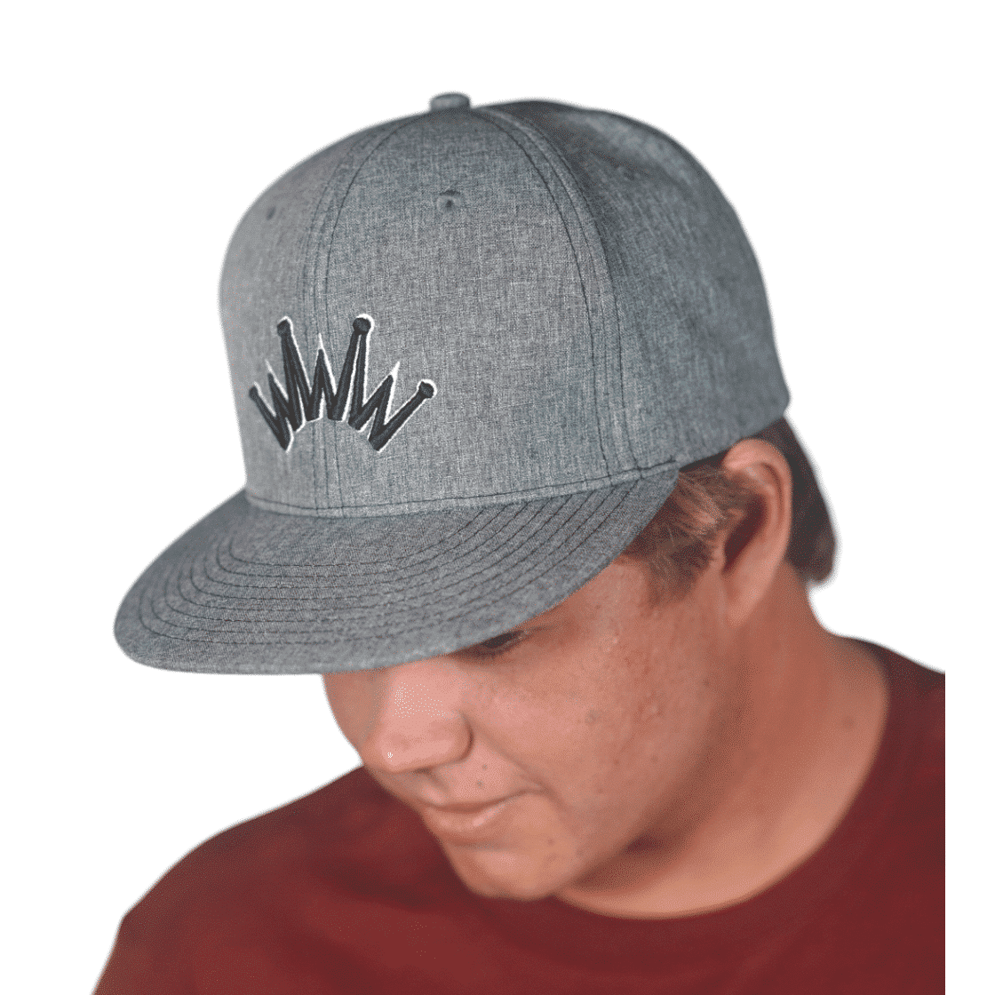 Flat Brim Denim Puff Crown