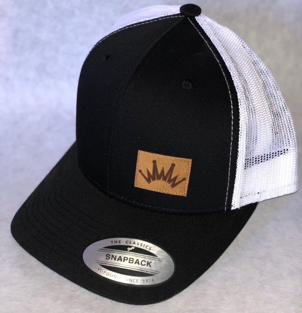 Trucker Hat Patch Crown White Mesh
