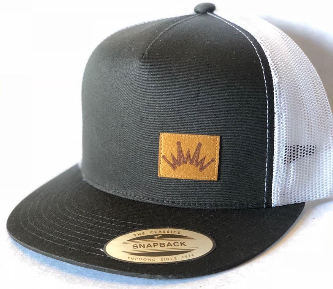Flat Brim Patch Crown White Mesh Flexfit Hat