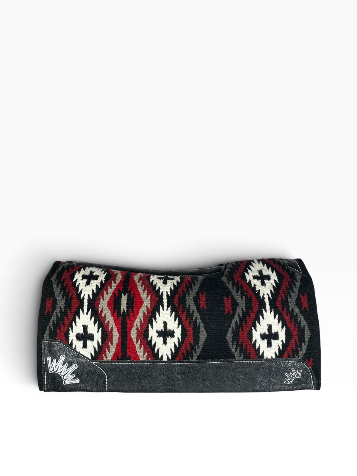 34x36 1/2" Felt *FLEECE* Las Cruces Black/Red Navajo (#44705)