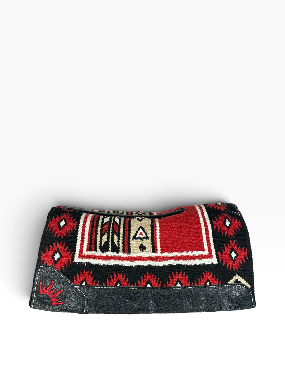 34x36 3/4" OG *FLEECE* Cherokee Red/White/Black/Taupe NAVAJO (#925729)
