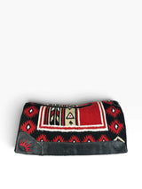 34x36 3/4" OG *FLEECE* Cherokee Red/White/Black/Taupe NAVAJO (#925729)